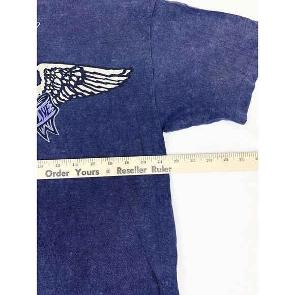 Vintage Maui and Sons T-Shirt Large Blue Tie Dye Stone Wash Single Stitch - Picture 7 of 11